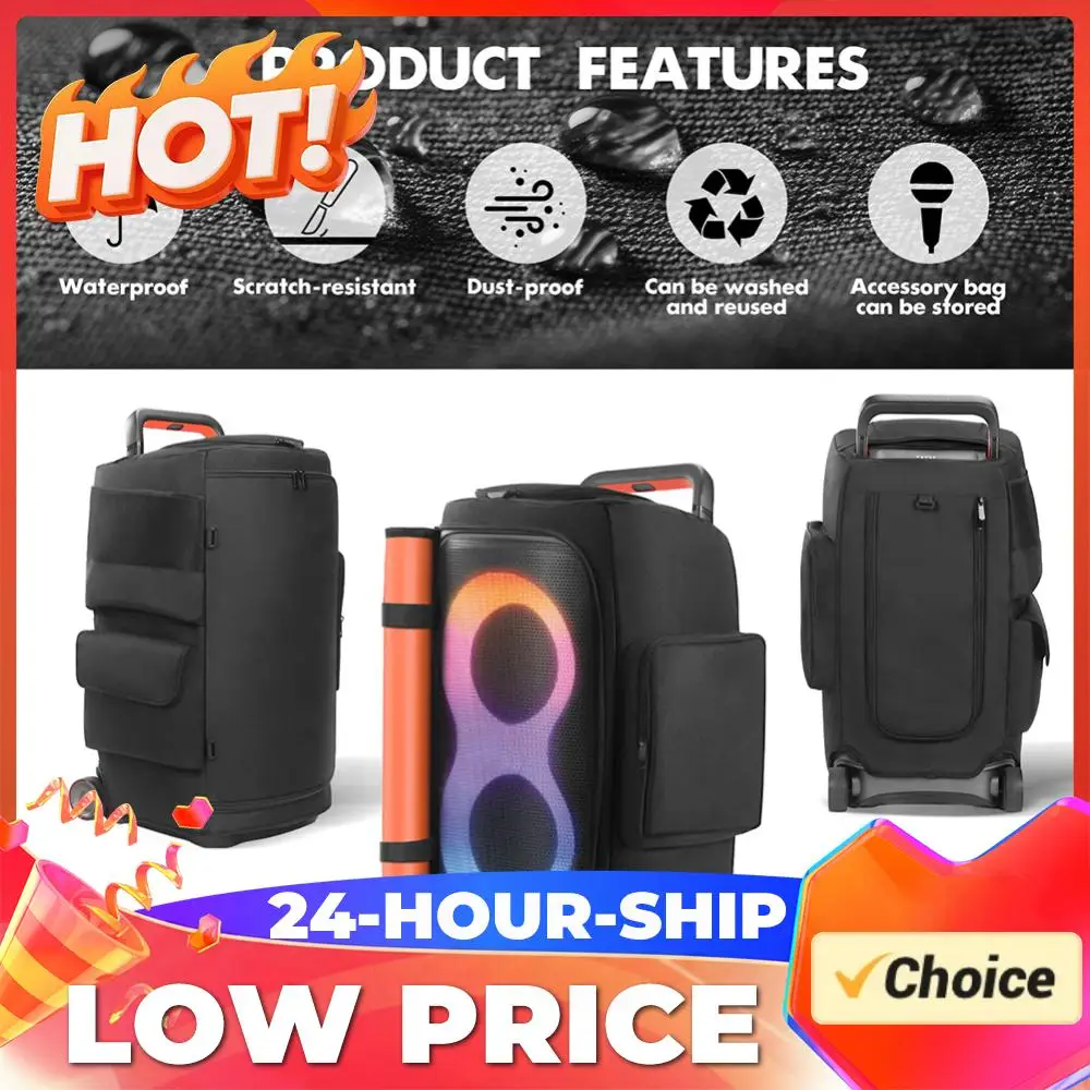 

Portable Speaker Dust Cover for JBL PARTYBOX 520 Padded Speaker Protective Cover w/ Mic Pocket Double-Sided Speaker Storage Bag