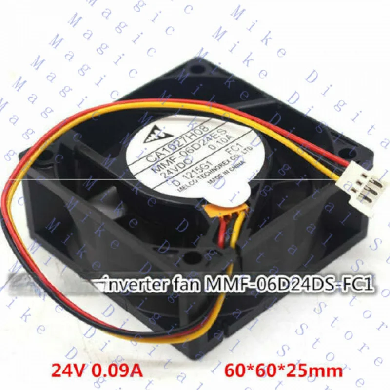 H  MMF-06D24ES-FC1 FOR Mitsubishi inverter fan 6CM 6025 24V 0.10A 3-pin