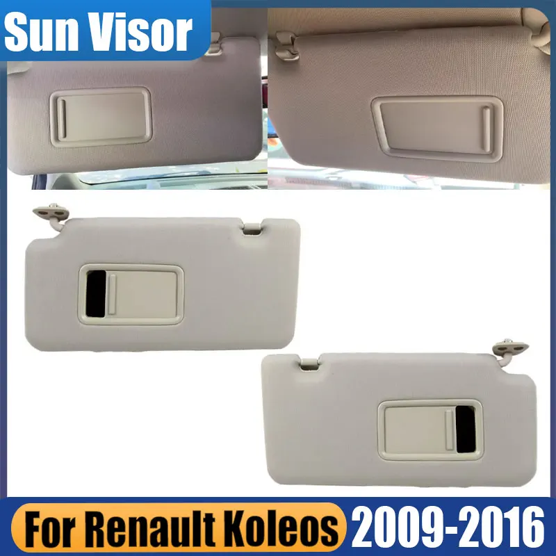 For Renault Koleos 2009 2010 2012-2016 Front Car Sun Shield Sunshade Sunvisor with Makeup Mirror Without Light Car Accessories