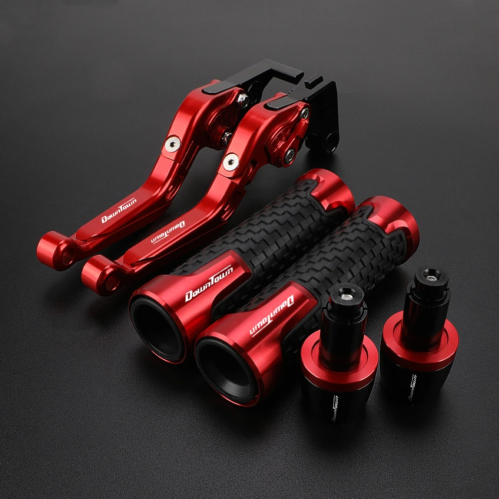For KYMCO DOWNTOWN ALLYEARS 2025 2024 2023 2022 2021 Foldable Brake Clutch Levers Handlebar Handle Grips Ends DOWNTOWN ALLYEARS