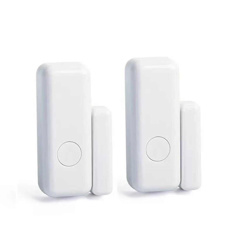 

2pc Magnetic Door & Window Security Sensor, 433MHz Wireless Instant Alert, Durable ABS Housing with Emergency Button