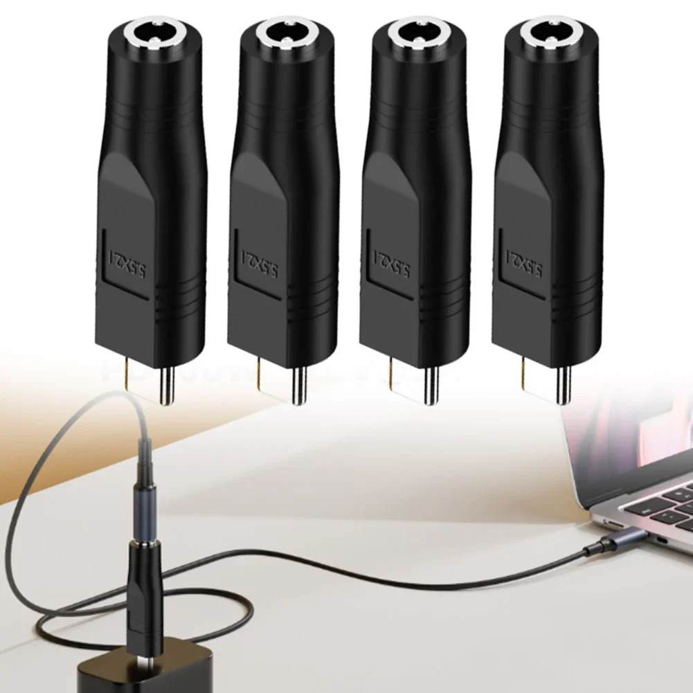 

A Complete Set Of Four Portable USB C To DC Adaptors Perfect For Any Situation Where You Need To Charge Your Device