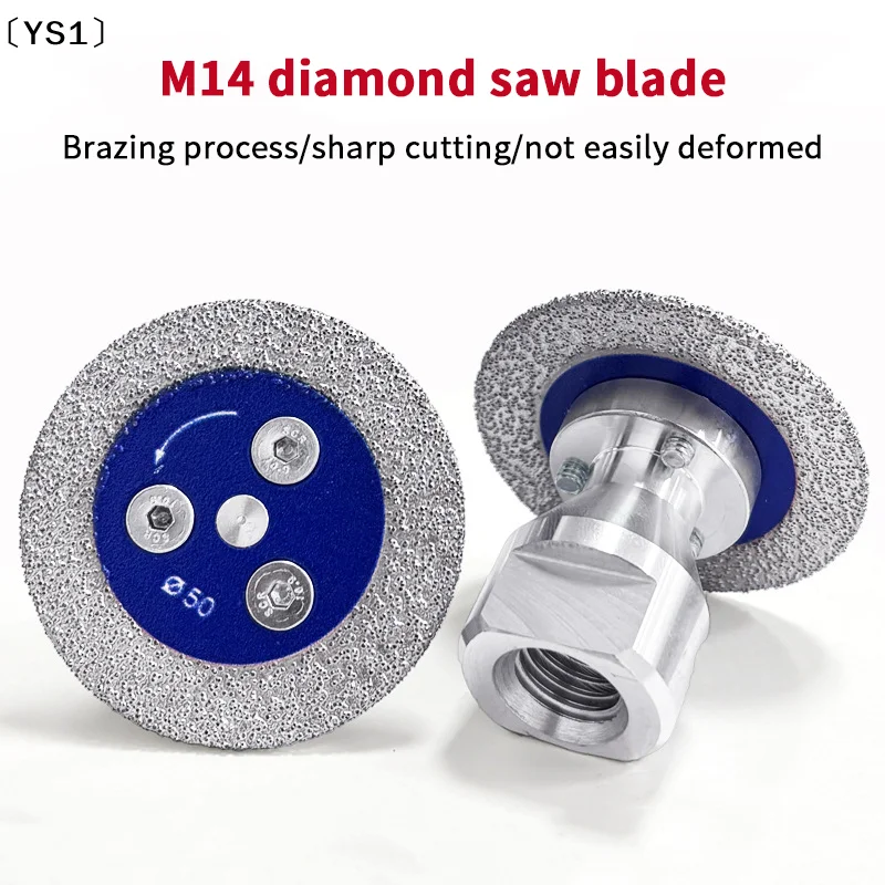 

〔YS1〕M14 Diamond Saw Blade With Removable Flange Turbo Cutting Disc For Granite Marble Ceramic Concrete Cutting Carving Tool