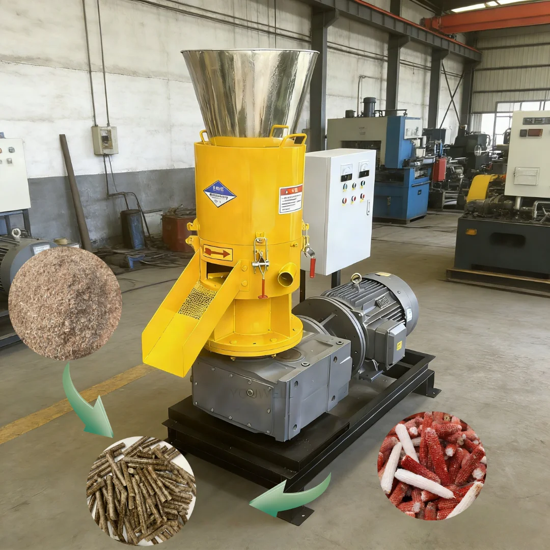 Wood Pellet Mill Sawdust Pellet Machine 37KW Motor CE Certified For Biomass Fuel Farm & Industrial Applications