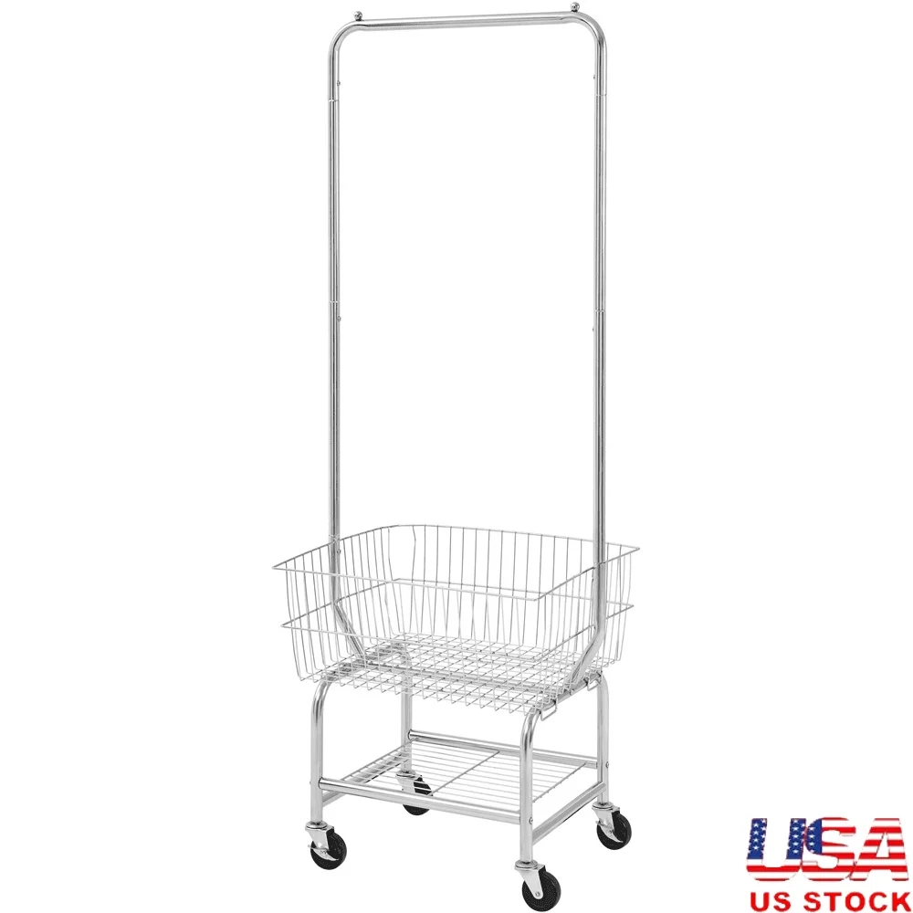 

3-уровневая металлическая тележка на колесиках, полки для хранения белья, хромированная регулируемая стойка, организация сортировки одежды в ванной комнате