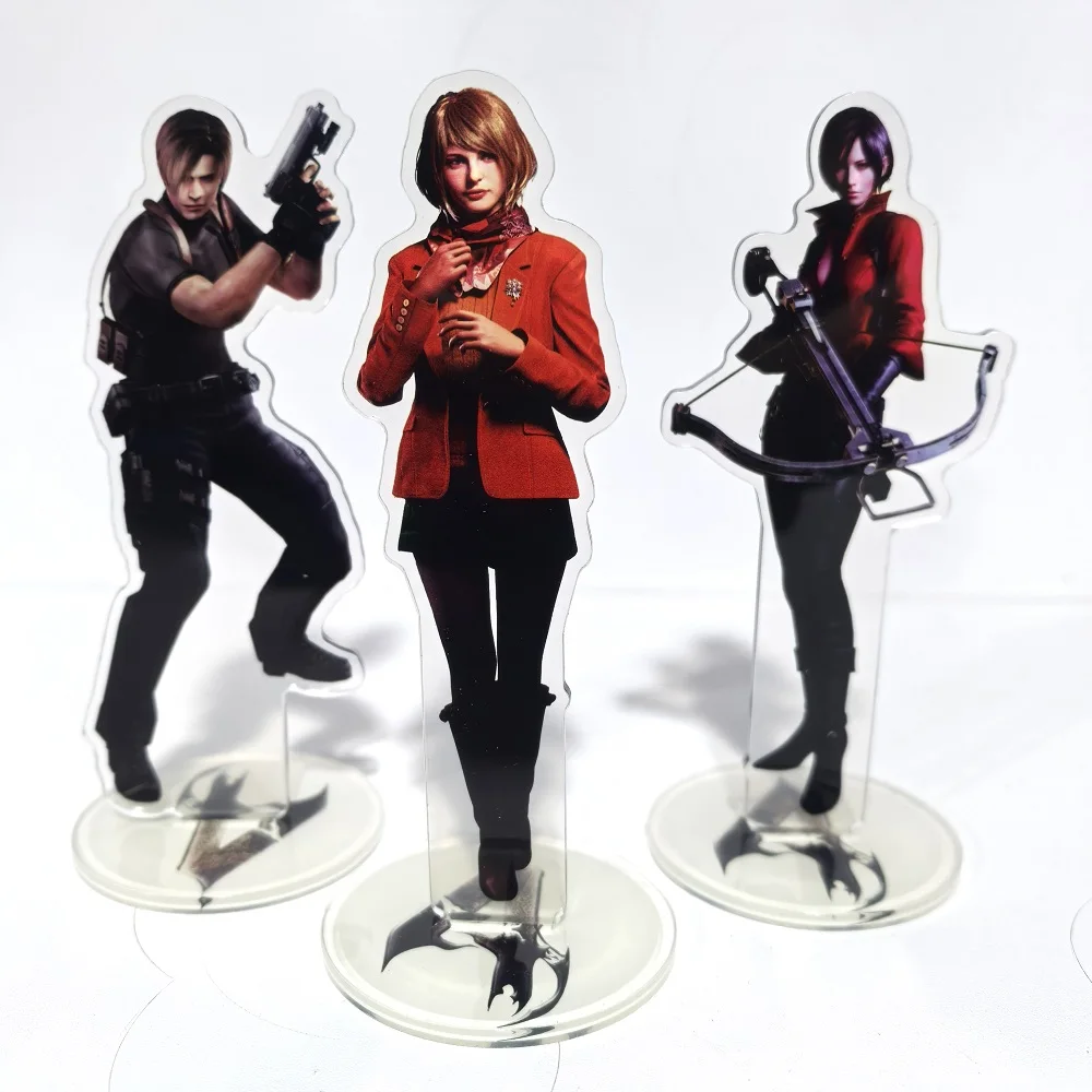 RE4 Resident Evil 4 Castle Reset Leon Scott Kennedy Keychain Acrylic Stand Model Plate Gift Wholesale Game Related Products