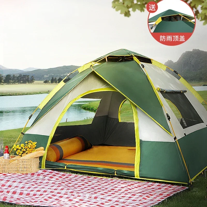 

Foldable Tent Outdoor Picnic Thick Equipment Portable Automatic Rain-proof Canopy Shade Nets Camping Supplies Hiking Tents Nets