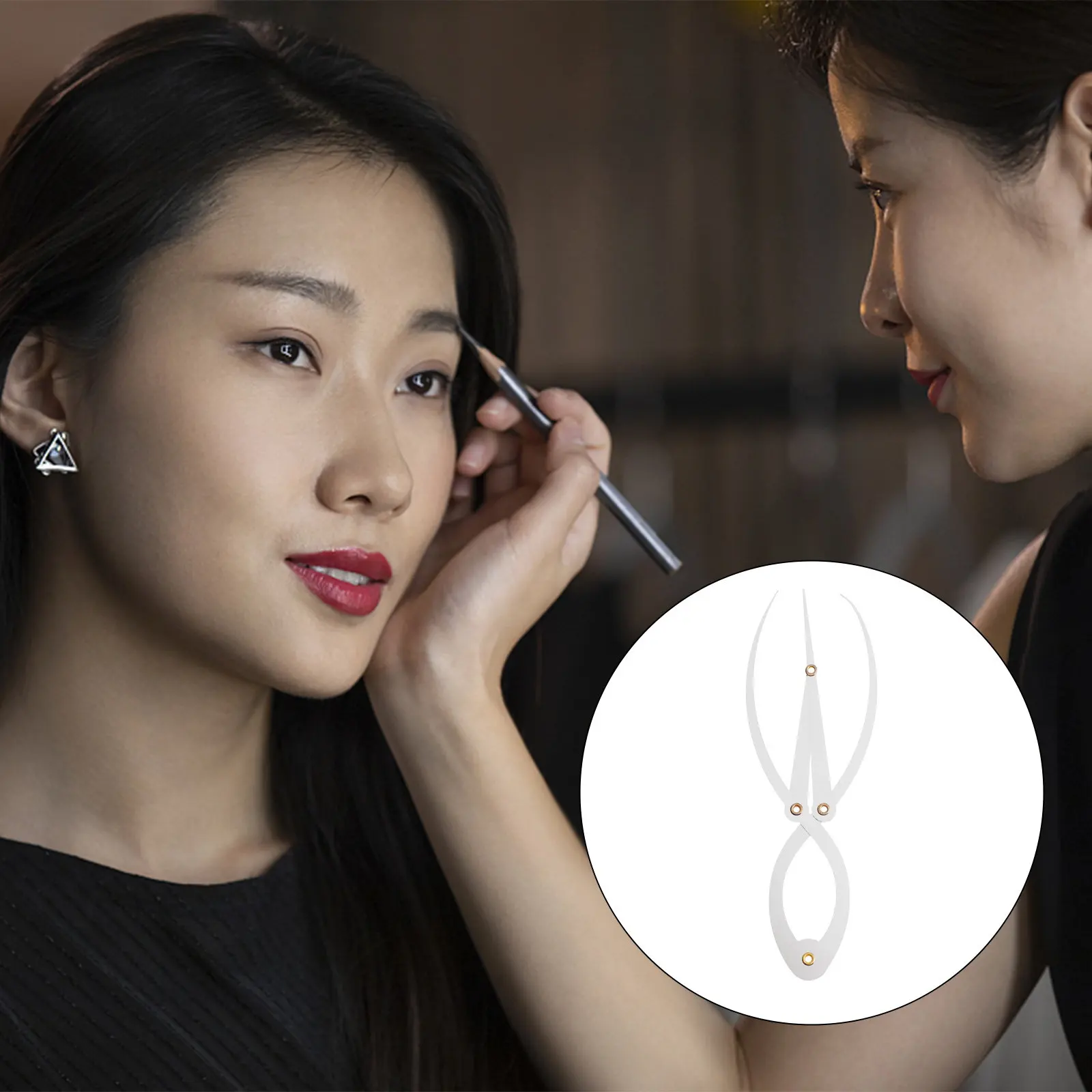 

Линейка для татуажа бровей (1 шт.), измеритель золотого сечения для симметричных бровей, портативный прецизионный трафарет для формирования бровей для женщин