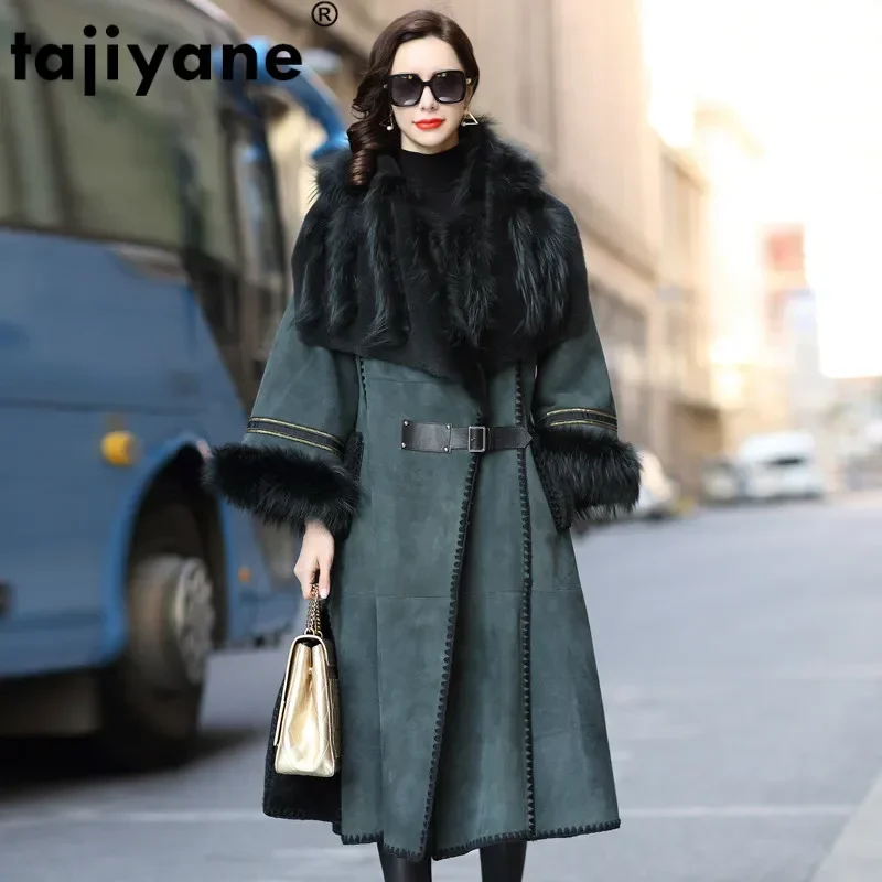 Fox Fur Coat Real Genuine Leather Jacket Autumn Winter Coat Women Clothes 2020 Korean Sheepskin Tops Abrigo Mujer BT18Y151