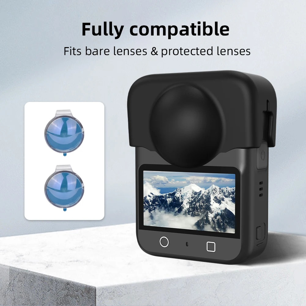 غطاء عدسة سيليكون مرن لـ OSMO 360 غطاء حماية متين مقاوم للغبار والصدمات لملحقات كاميرا OSMO 360