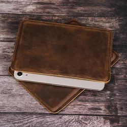 For iPad Mini 6 Genuine Leather Sleeve Case Vintage Tablet Cover for iPad Mini 5 4 Pouch Tablet  Accessories 8.3inch