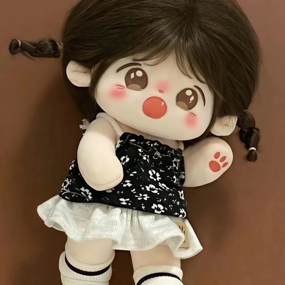 Affordable 20cm baby clothes three-piece set, cute puppy memory cotton doll clothes set, doll doll dressing accessories