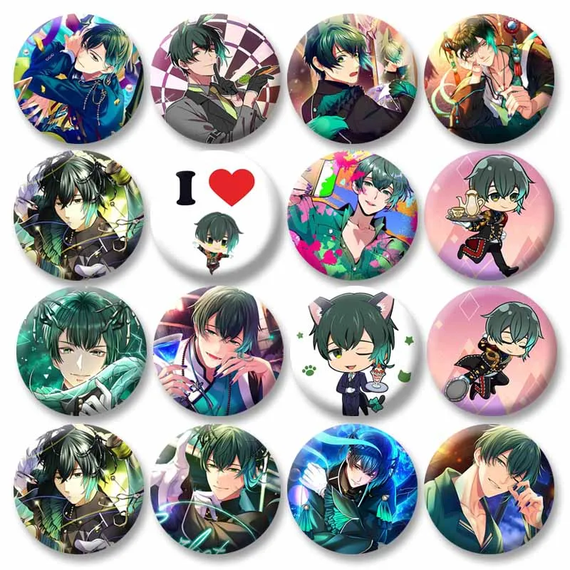 Obey Me Barbatos Game Figure Badge Cartoon Role Lapel Pins Cute Otaku Culture Brooch Backpack Clothing Jewelry Collectible Gifts