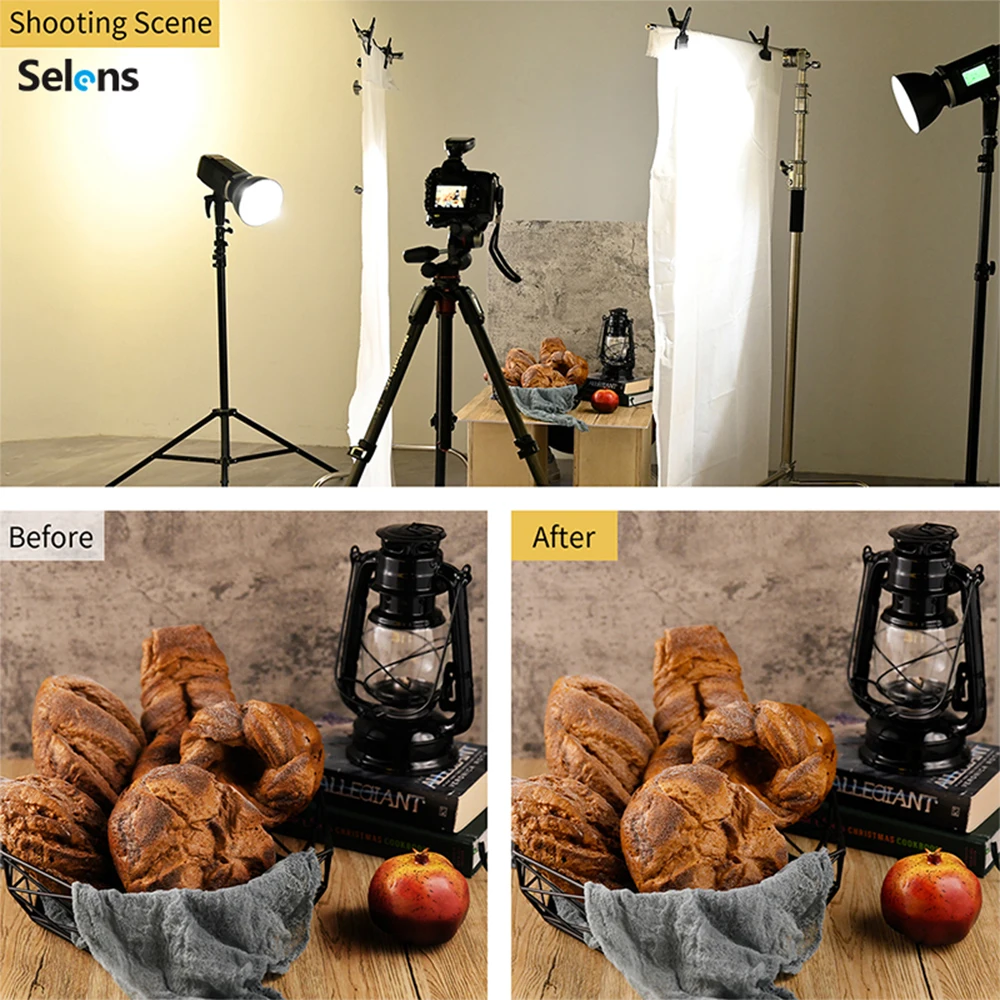 Selens نشر النسيج النايلون الحرير سلس الناشر القماش ضوء القماش الناعم استوديو الصور أطقم التصوير الملحقات