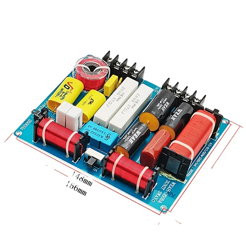 SOTAMIA 350W Three Way Crossover Audio Tweeter Midrange Bass Speaker Frequency Filter Crossover Three Ways DIY Home Theater