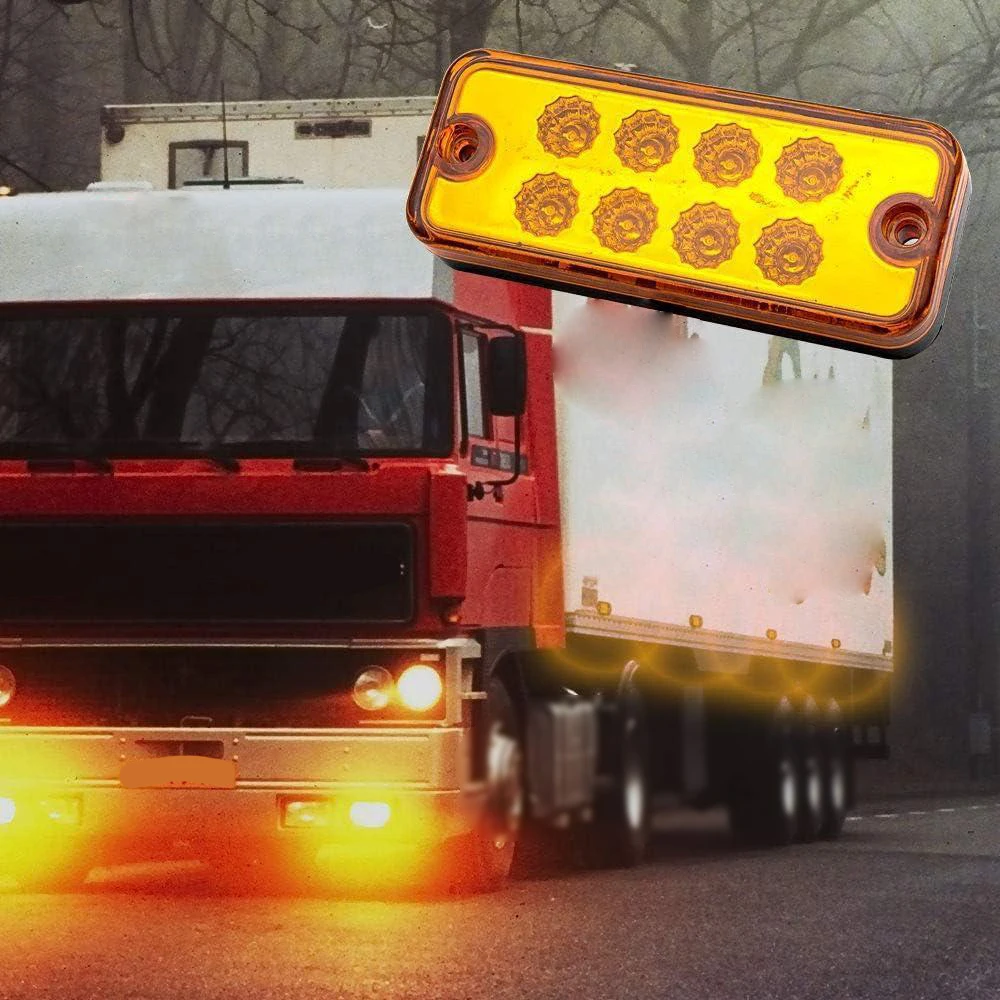 

12V 24V LED Side Marker Light Car Lights Turn Signal Lamp Indicators Universal For Trailers, Trucks, Vans, Buses