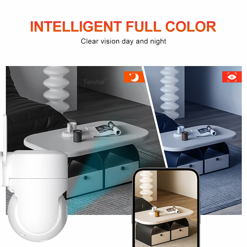 Outdoor Waterproof Camera 4MP IP WiFi PTZ Camera Wireless Security Camera Motion Detection 2-Way Audio Night Vision CCTV Camera