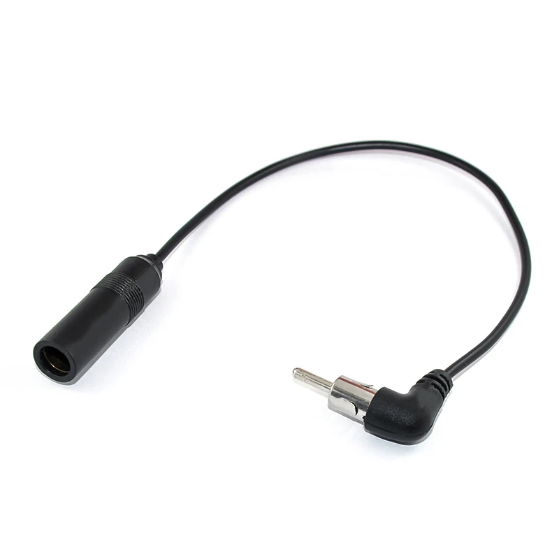 Car Stereo Audio Radio Antenna Adapter Vehicle FM Radio Aerial Extension Car General Elbow Antenna Male To Female Plug Cable