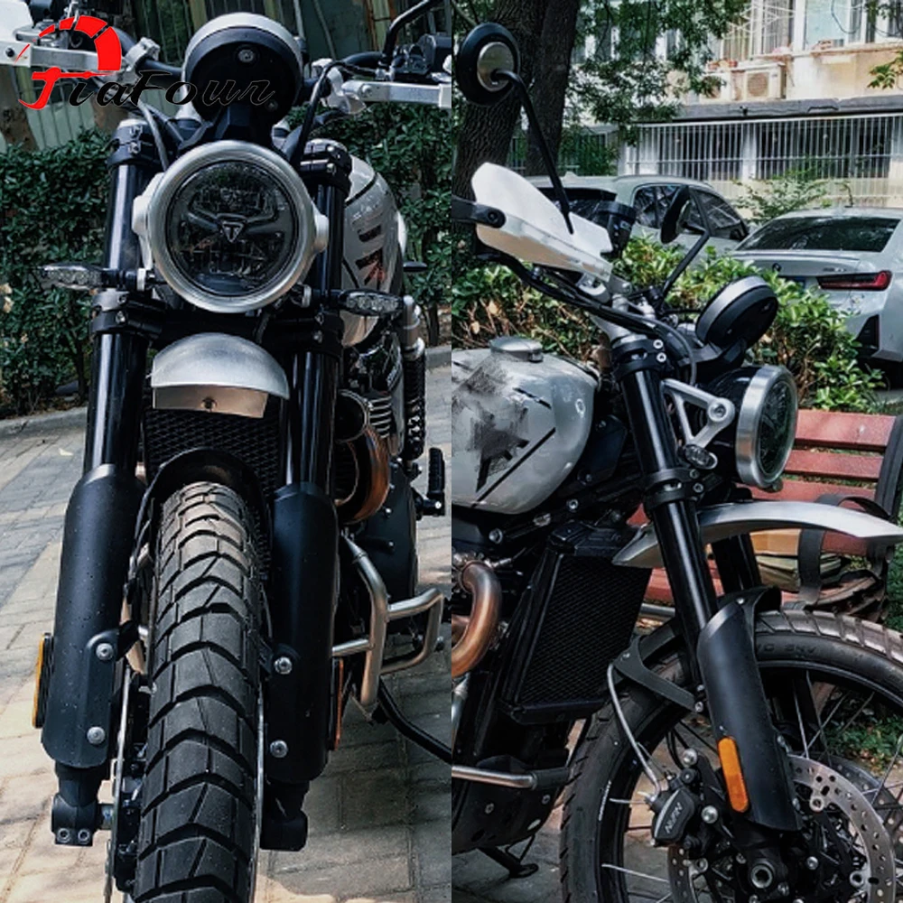 FOR Scrambler 1200X 24-25 Scrambler 1200XC Scrambler 1200XE 19-25 Motorcycle Mudguards Front High Mounted Fender Splash Guard
