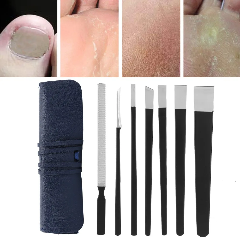 7PCS Stainless Steel Pedicure Knife Set Pedicure Callus Shaver With Storage Pack Professional Pedicure Kit Callus Shaver Set