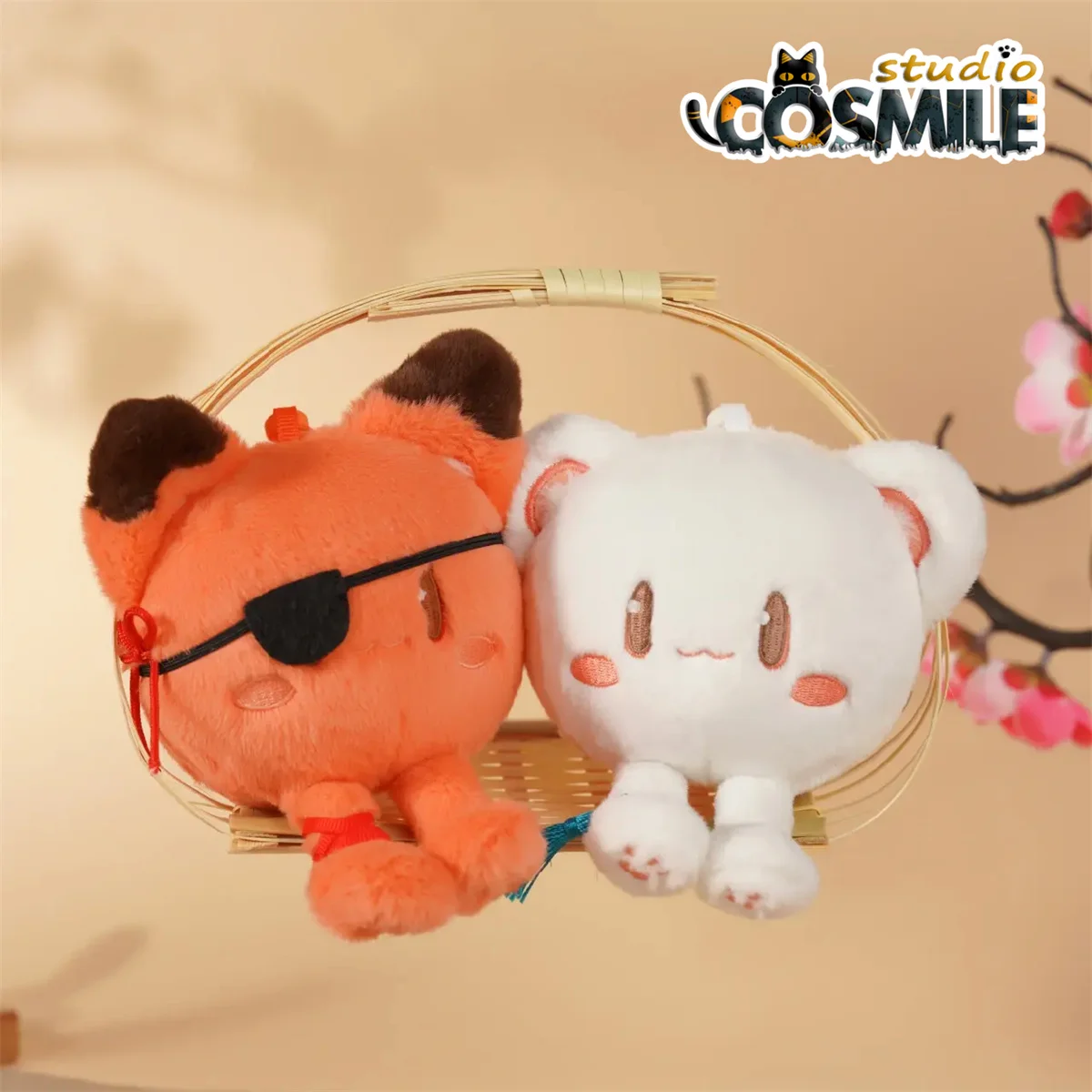 Oficjalne anime Tian Guan Ci Fu TGCF Hua Cheng Xie Lian Animal Fox Stoat Comic Stuffed Plushie Plush 10cm Doll Toy Keychain MN
