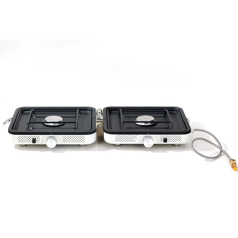 

Portable cassette stove double outdoor picnic cooking rice stir-fry foldable high