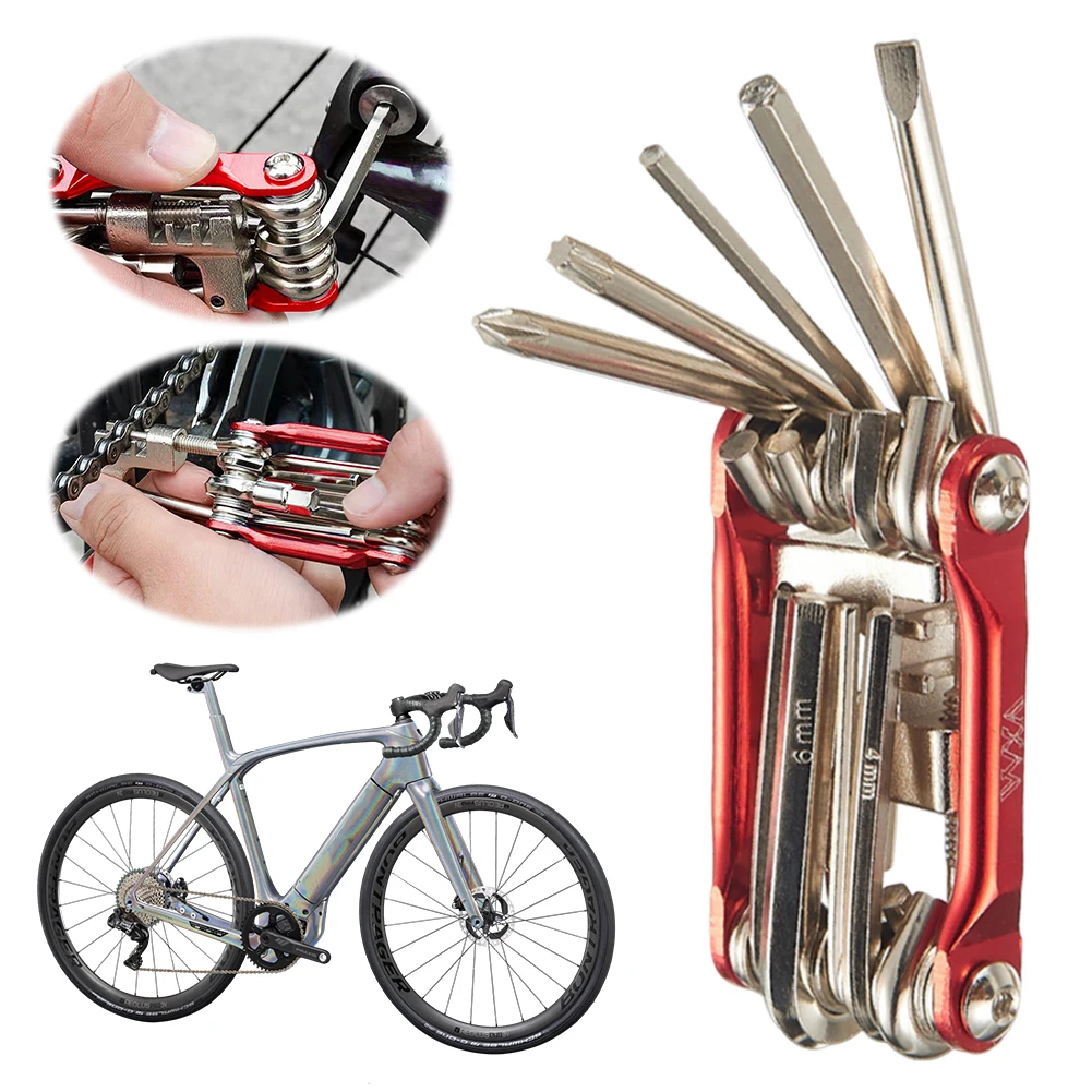 

11 In 1 Compact Bicycle Tool Kit Wrench/Screwdriver/Torx Bike Repair Tool Kit Portable Bicycle Repairing Set for Road MTB Bike