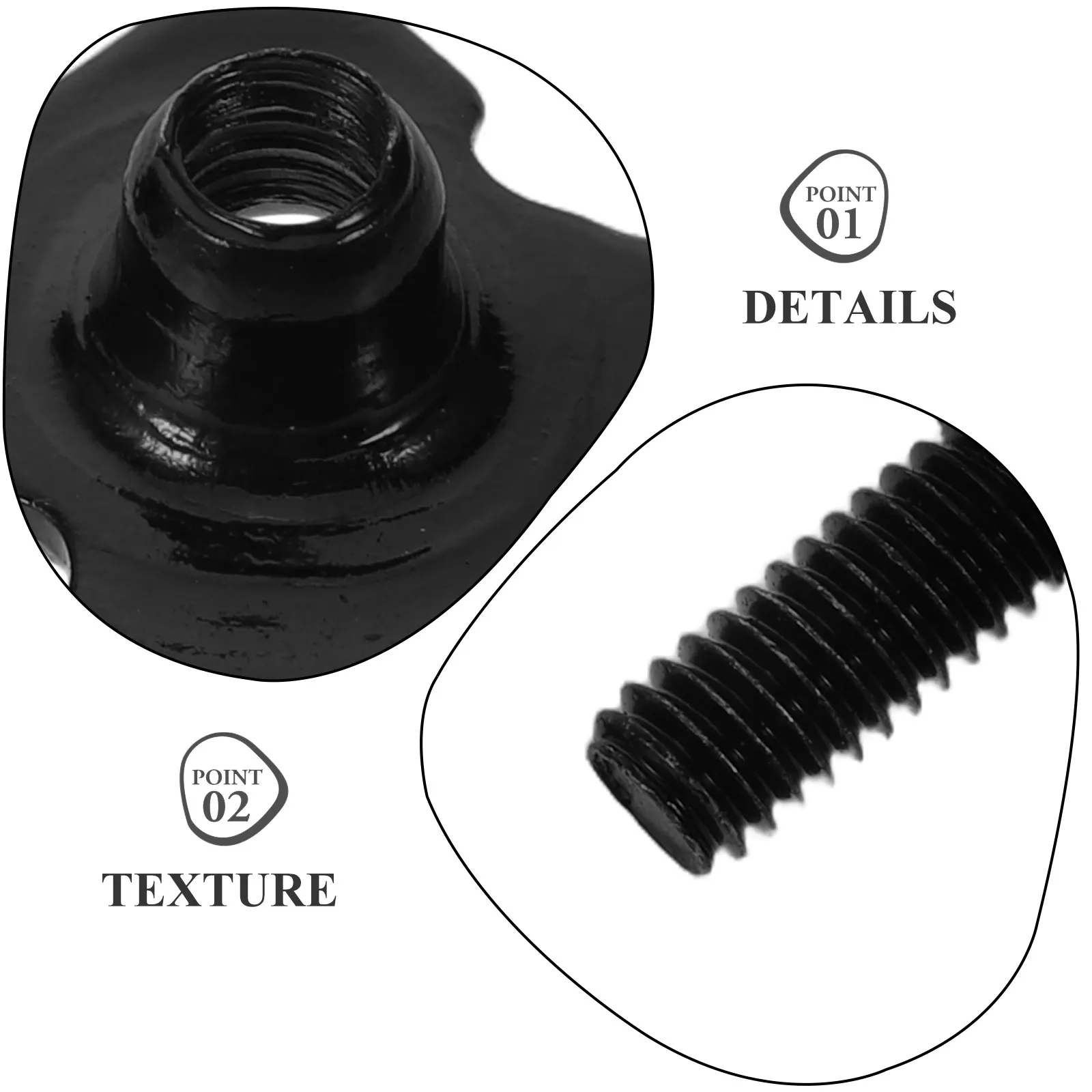 1Set Football Backplate Screws Replacement Kit Black Metal Shoulder Pad Hardware Football Protective Gear Fastener Secure