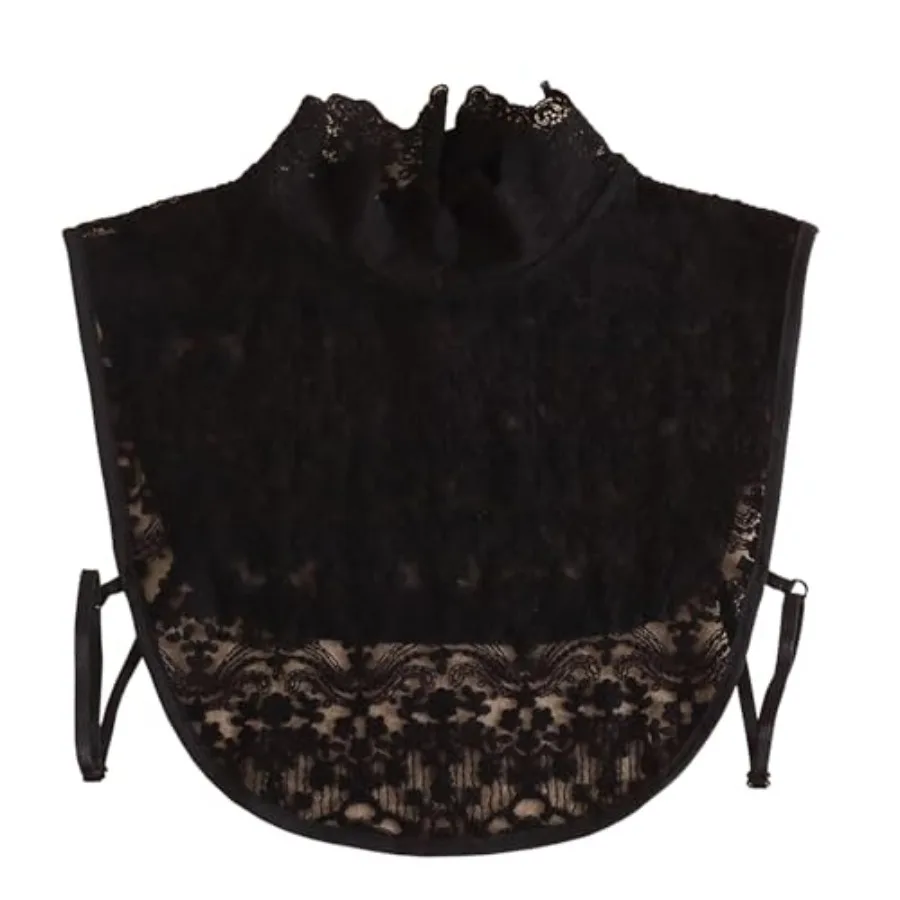 

Lace Fake Collar, Women's Detachable Faux Half Shirt Collar, Invisible False Dickey Collar for All Seasons
