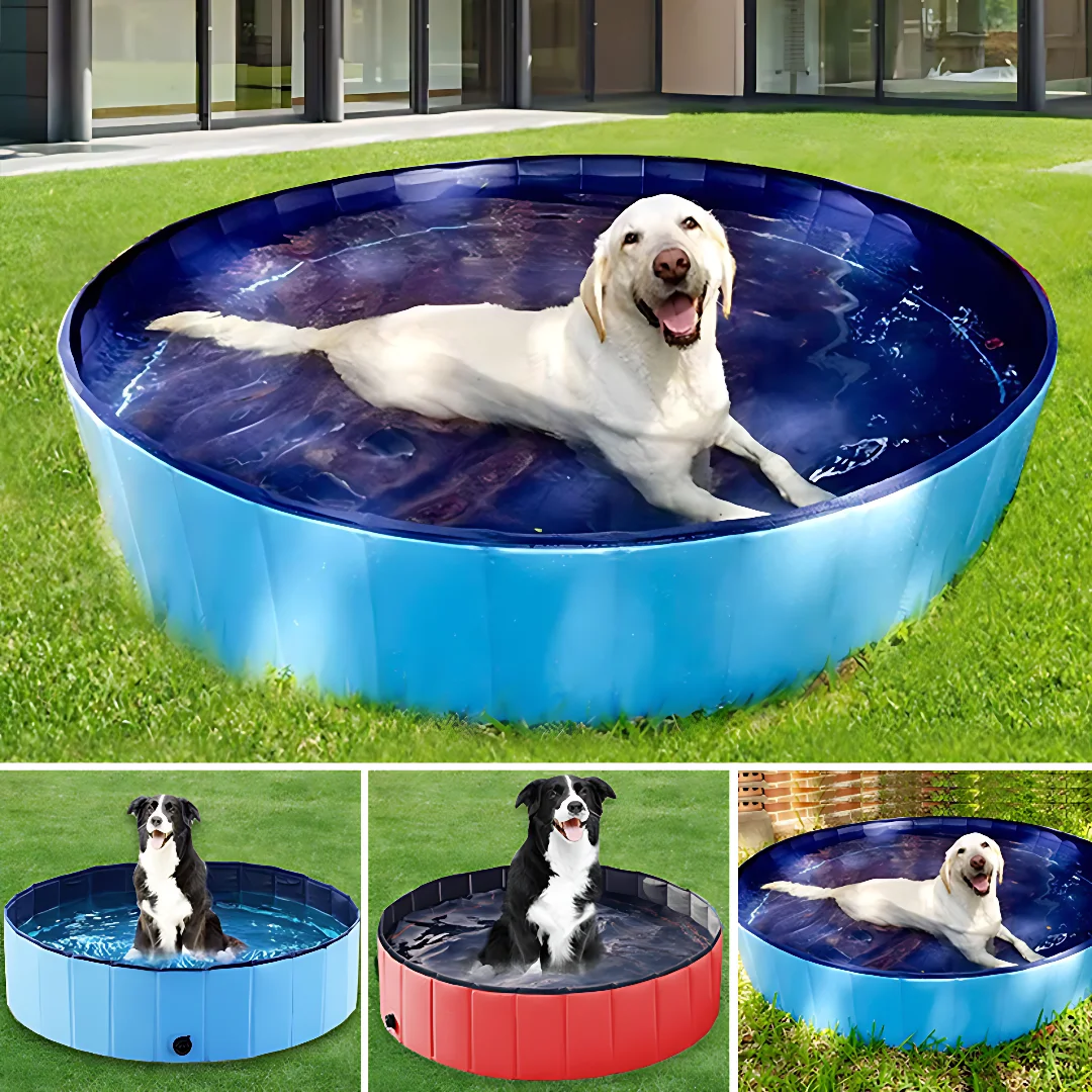 PVC Foldable Dog Swimming Pool Pet Bath Swimming Tub Bathtub Outdoor Indoor Collapsible Bathing Pool for Large Medium Small Pet