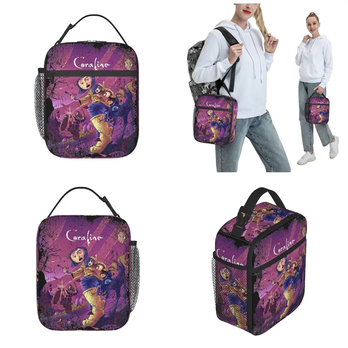 Enchanted Coralines Animation Insulated Lunch Bag Other Mother Food Container Reusable Thermal Cooler Lunch Boxes For Work