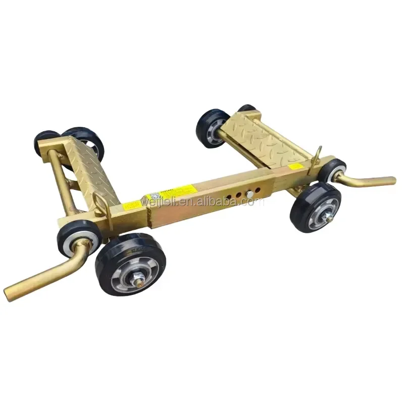 Four-Wheel Heavy-Duty Steel Car Dolly Vehicle Mover for Garage & Warehouse Auto Relocation OEM Customizable
