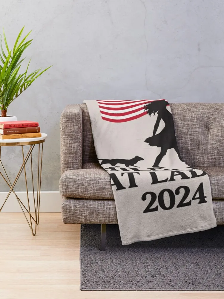 Childless Cat Ladies 2024 Kamala Harris American Flag Throw Blanket warm winter Fashion Sofas halloween Stuffeds Blankets