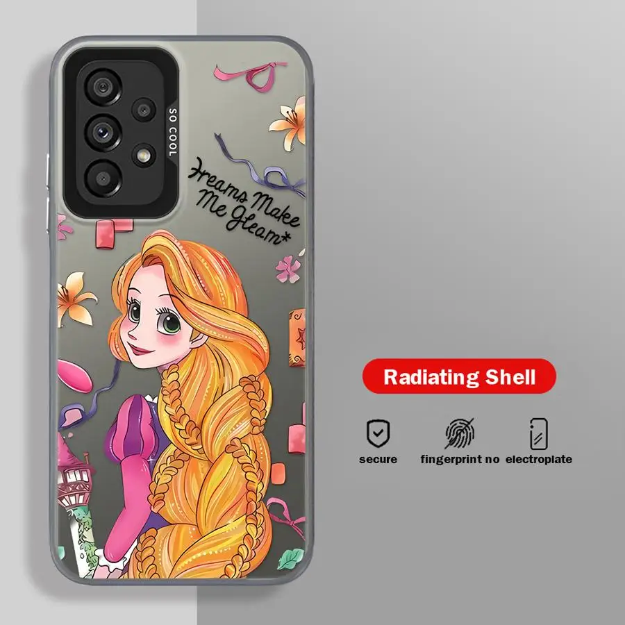 Disney Princess Phone Case for Samsung Galaxy A25 A15 A51 A52 A53 A52s A54 A55 A71 A72 A73 4G 5G Tpu Soft Cover cases image 5