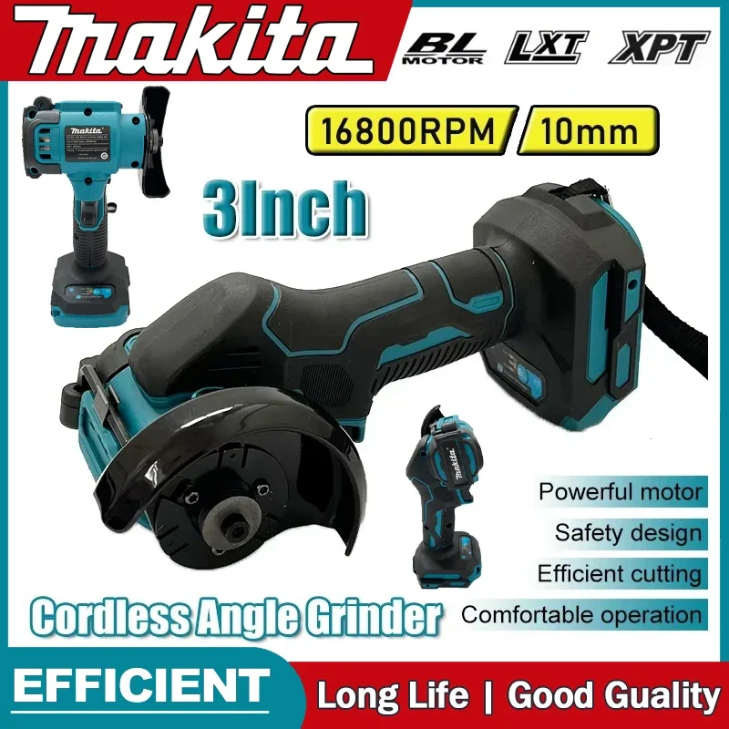 

Makita Новая 3-дюймовая мини-угловая шлифовальная машина Беспроводная 3-дюймовая электрическая отрезная инструмент Режущая циркулярная пила Электроинструмент 20 В Аккумулятор
