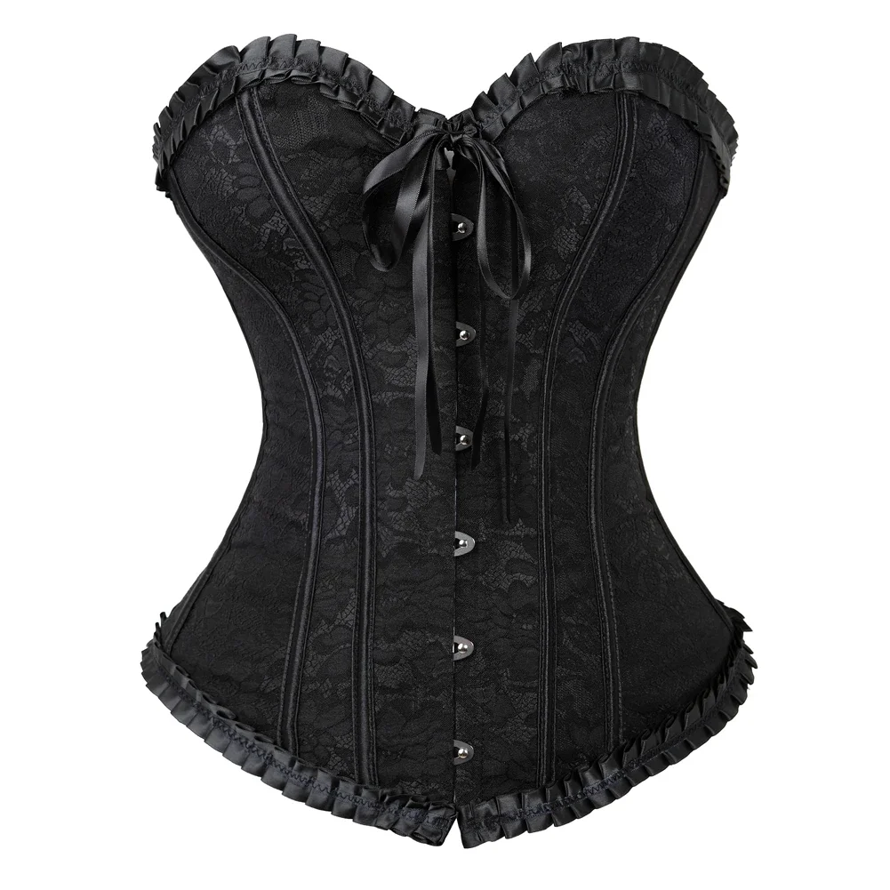 

Women's renaissance corsets with zipper front sexy lingerie top burlesque plus size bustier top vintage korsett 6XL