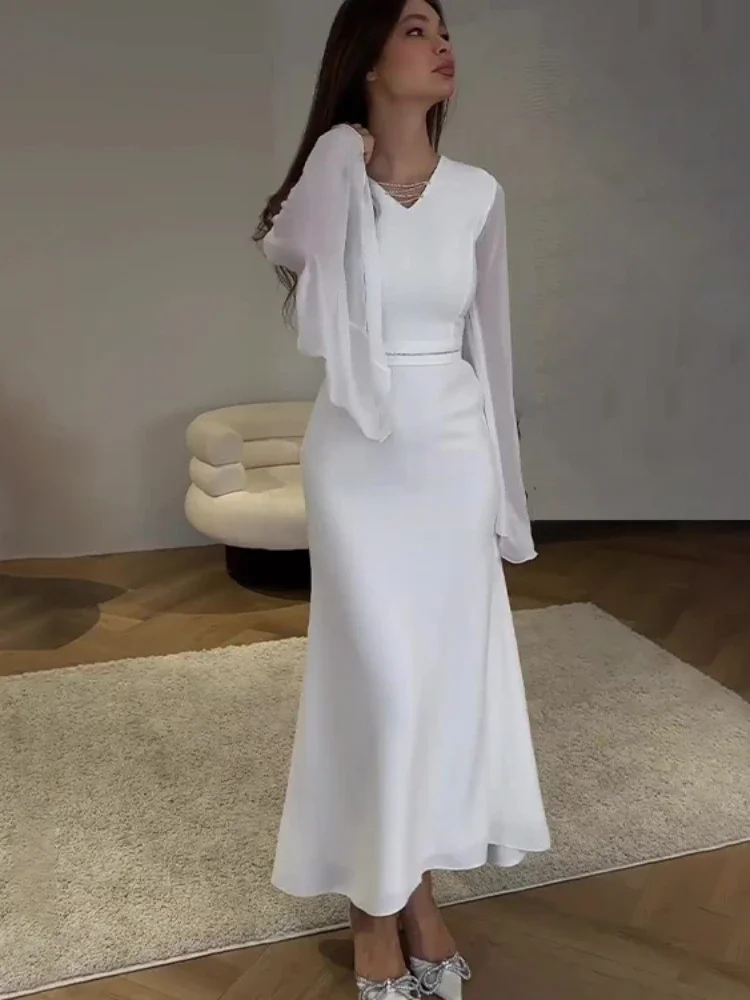 

Ид вечернее платье женское Абая Марокко платья Рамадан с рукавами-бабочками V-образным вырезом Vestidos Largo Diamonds Дубай арабский длинный халат 2026