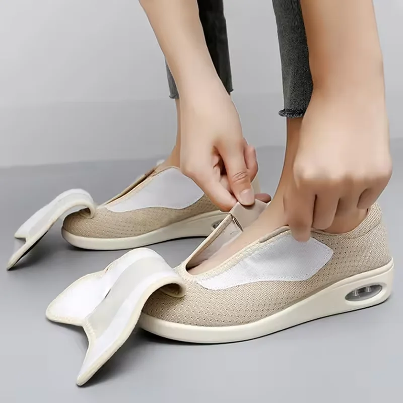 Shoes for Women Big Wide Fat Foot Hallux Valgus Bunion Swollen Feet Non-Slip Anti-Skid Cushion Plus Size 43 44 Zapatos De Mujer