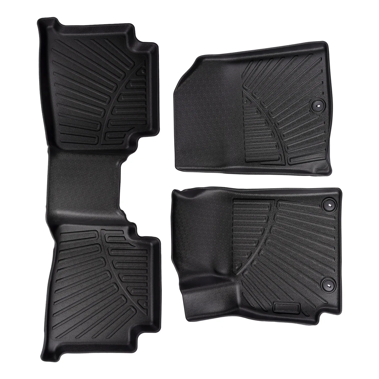 

Front Floor Mats + Rear Floor Mat For Kia Seltos 2021-2025 Anti-slip Rubber TPE