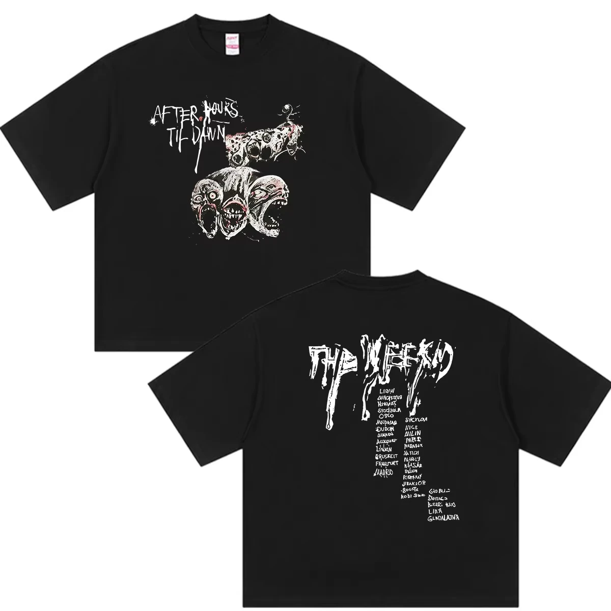 The Weeknd After Hours Til Dawn Tour 2026 Poster Graphic Print T-Shirt Men Women Oversized O-neck Cotton Top Summer New Tee