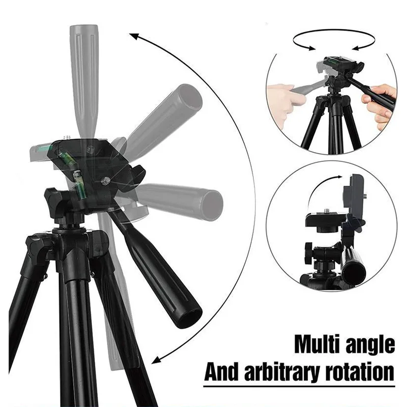 40in 102cm Phone Tripod Stand Universal Photography Aluminum Alloy Portable Tripode Par Trepied Holder FOR VIDEO Live Mobile