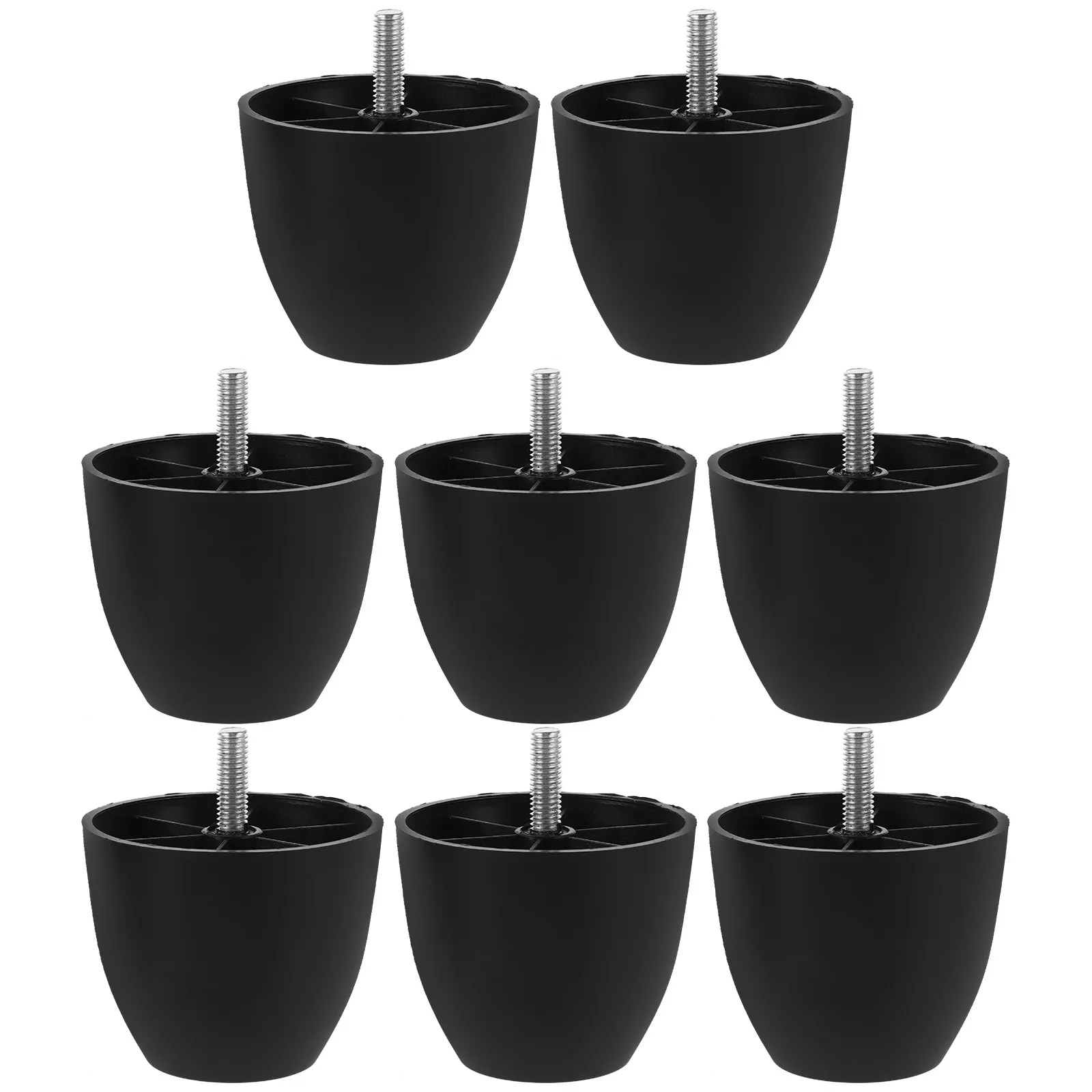 

8Pcs Round Plastic Furniture Feet for Sofa Chair Table Cabinet Legs Replacement Set Scratch Resistant Noise Reducing Stable