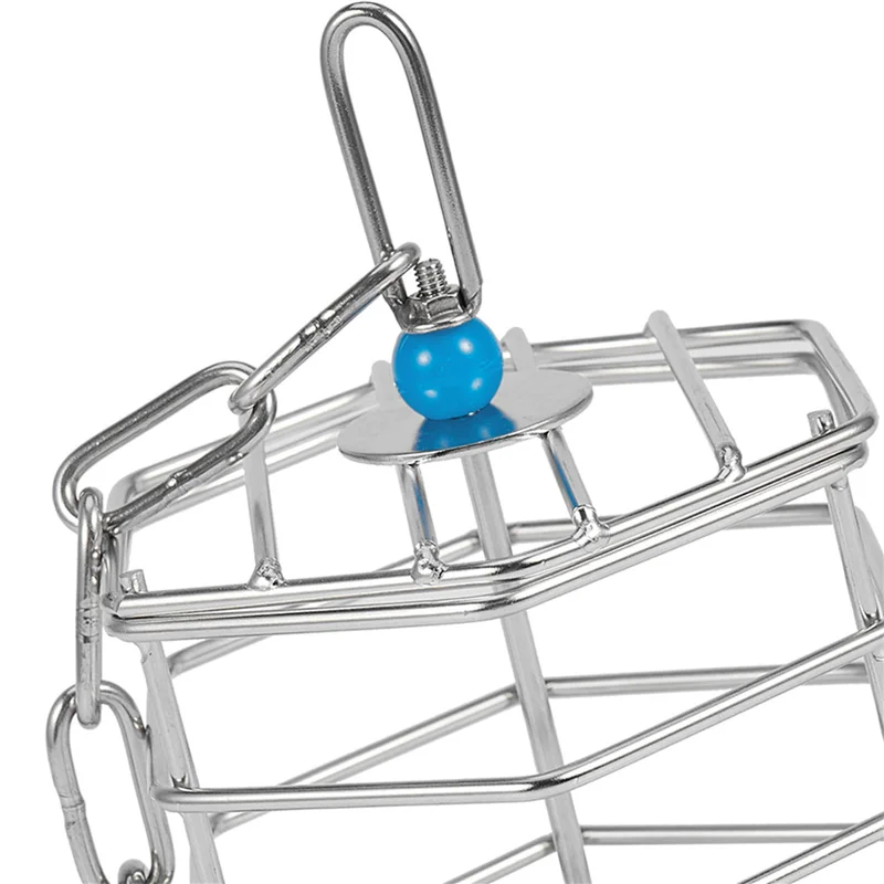 

3X Pet Bird Parrot Squirrel Bold Stainless Steel Food Hanging Cage Foraging Toys Macaw Cockatoo Hunt Feeder