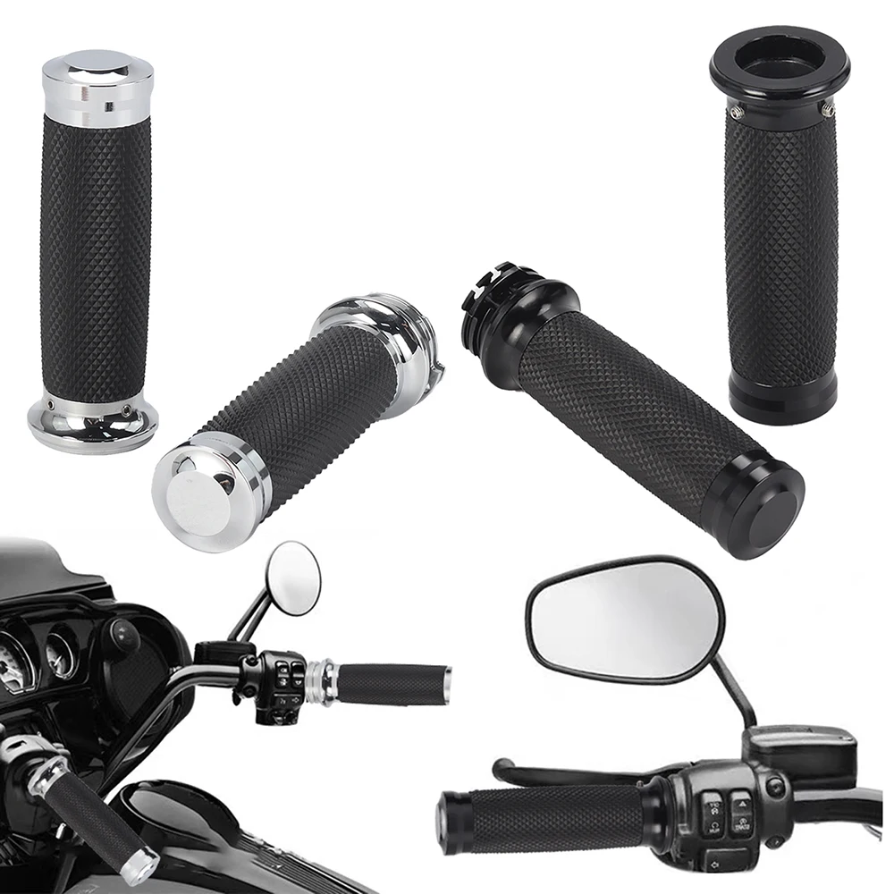 Chrome Motorcycle Handle Bar Grip 1\