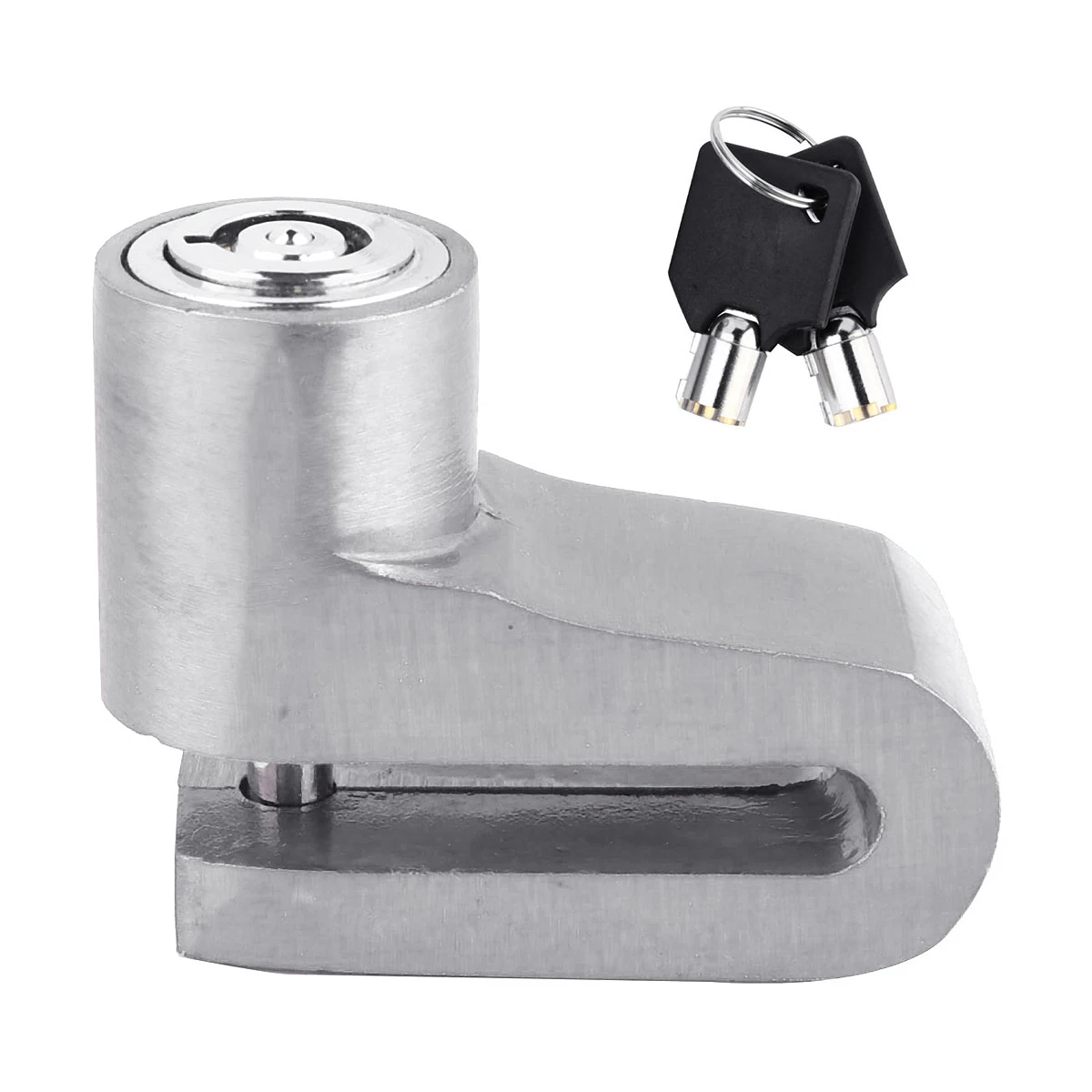 

Disc Brake Lock Motorcycle Anti Theft Security Bike Scooter Lock Core Motorbike Silver Small Portable Pocket Keyless Unplug Easy