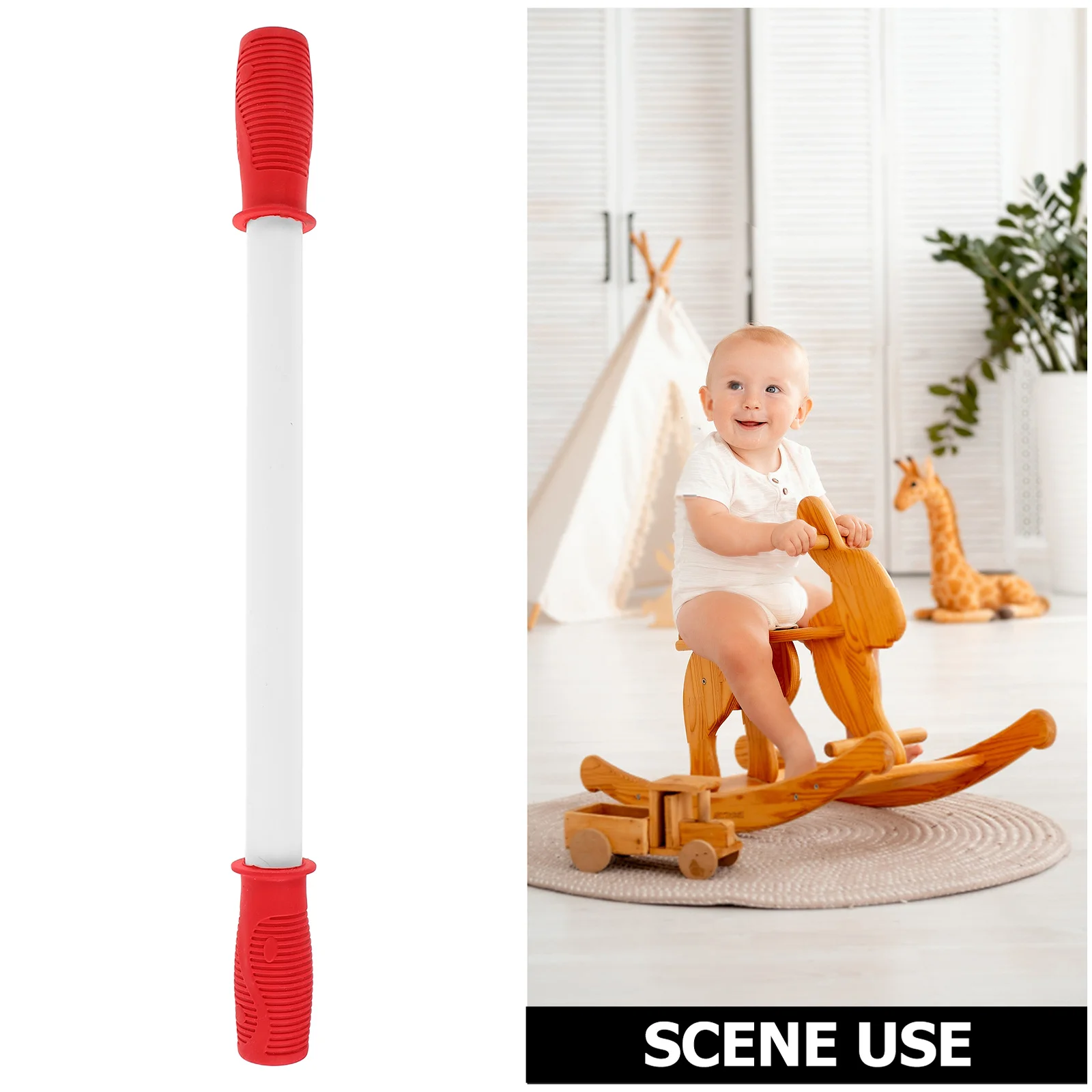 مقبض يد خشبي لركوب الخيل بديل لملحقات ركوب الخيل للأطفال الصغار