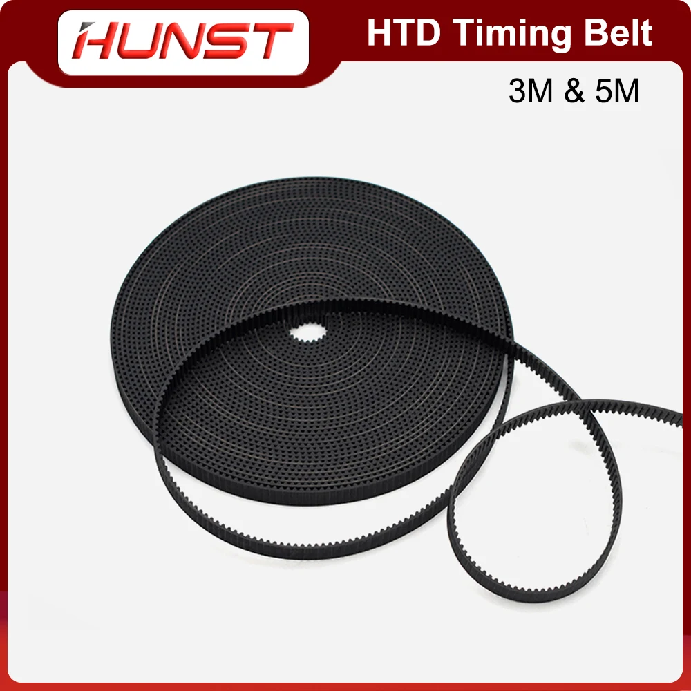 HUNST 3M High Quality Rubber Open-Ended Transmission Synchronous Belts For CO2 Machine HTD 3M Pitch Timing Belt Width 15mm  20mm