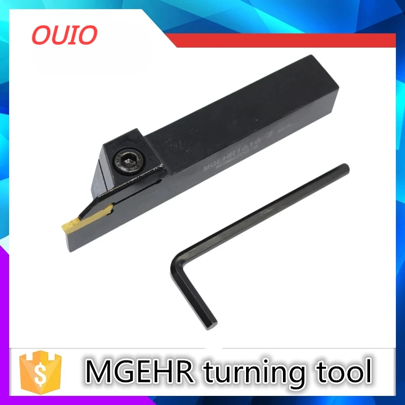 OUIO MGEHR1010 MGEHR1212 MGEHR1616 MGEHR2020 Holder pemegang alat + karbida Grooving 10 buah MGMN150 MGMN200 MGMN300 400