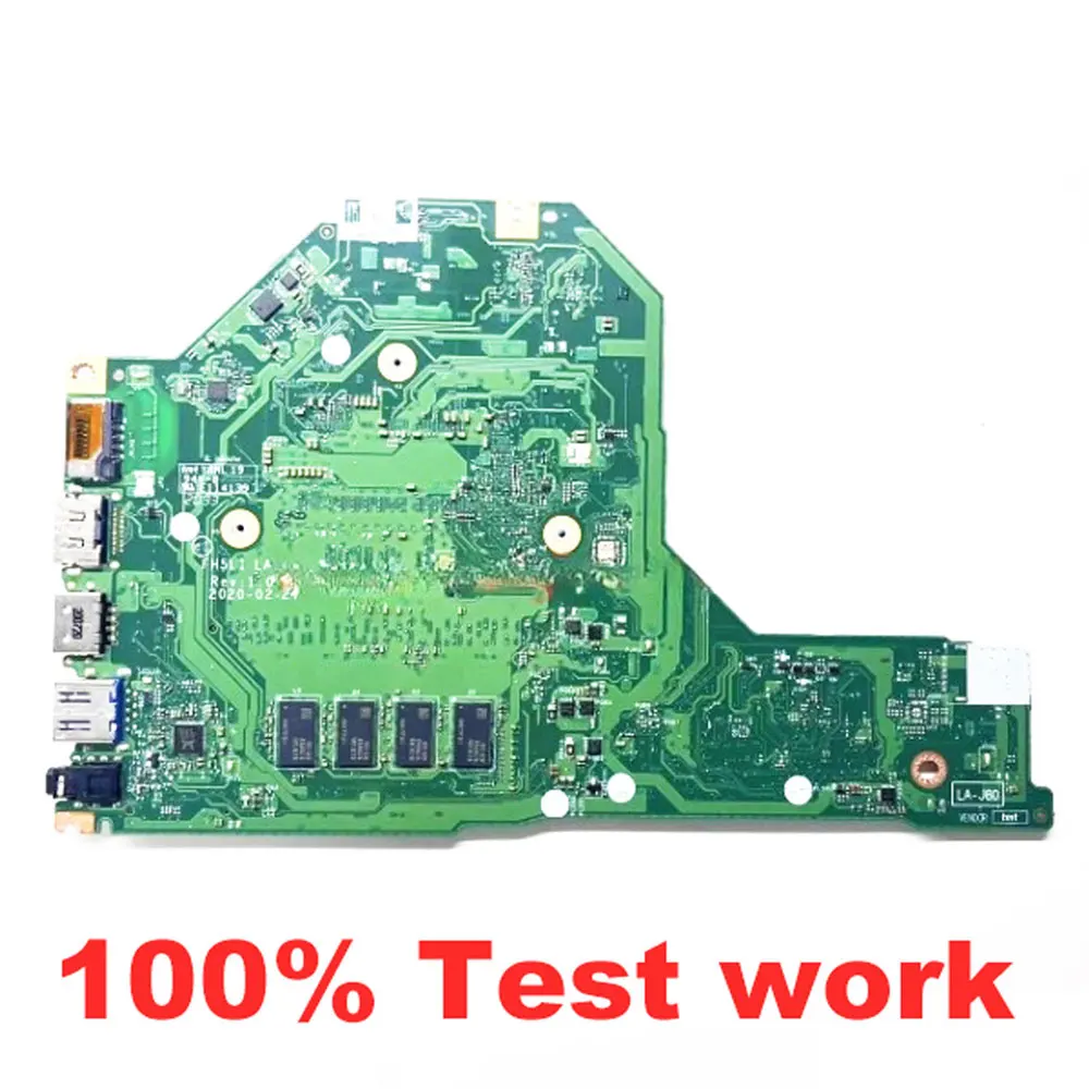FH5LI LA-J801P Motherboard for Acer Aspire A315-56 Laptop Motherboard with I3-1005G1 I5-1035G1 CPU 4GB-RAM DDR4 100% Test