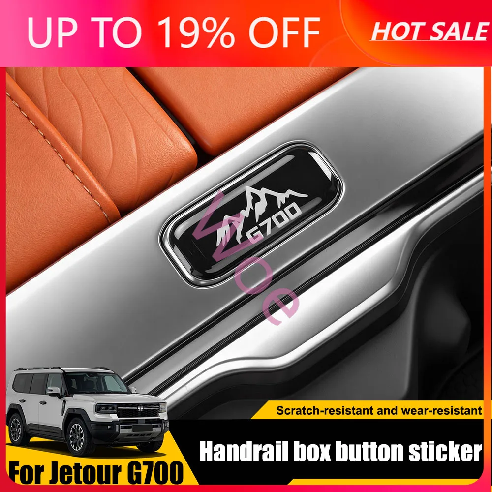 For Chery Jetour G700 2025 2026 Handrail Box Switch Button Sticker Car Modification Accessories Scratch-resistant Wear-resistant